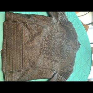 AFFLICTION CUSTOM MADE LEATHER JACKET XL
